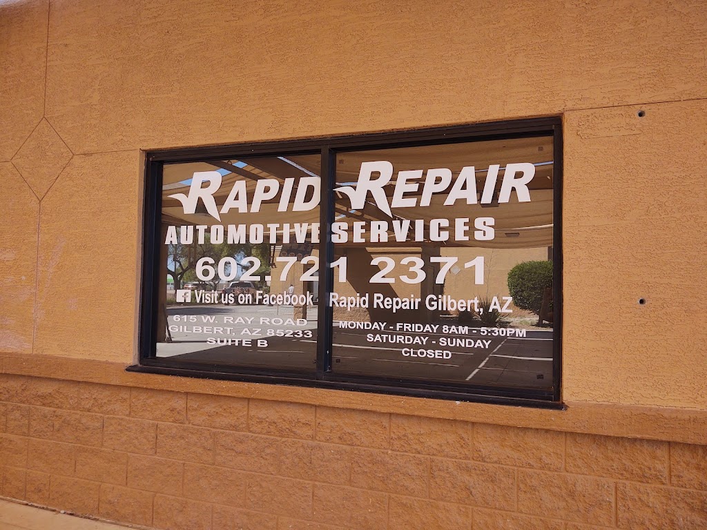 Rapid Repair Automotive | 615 W Ray Rd suite B, Gilbert, AZ 85233, USA | Phone: (602) 721-2371