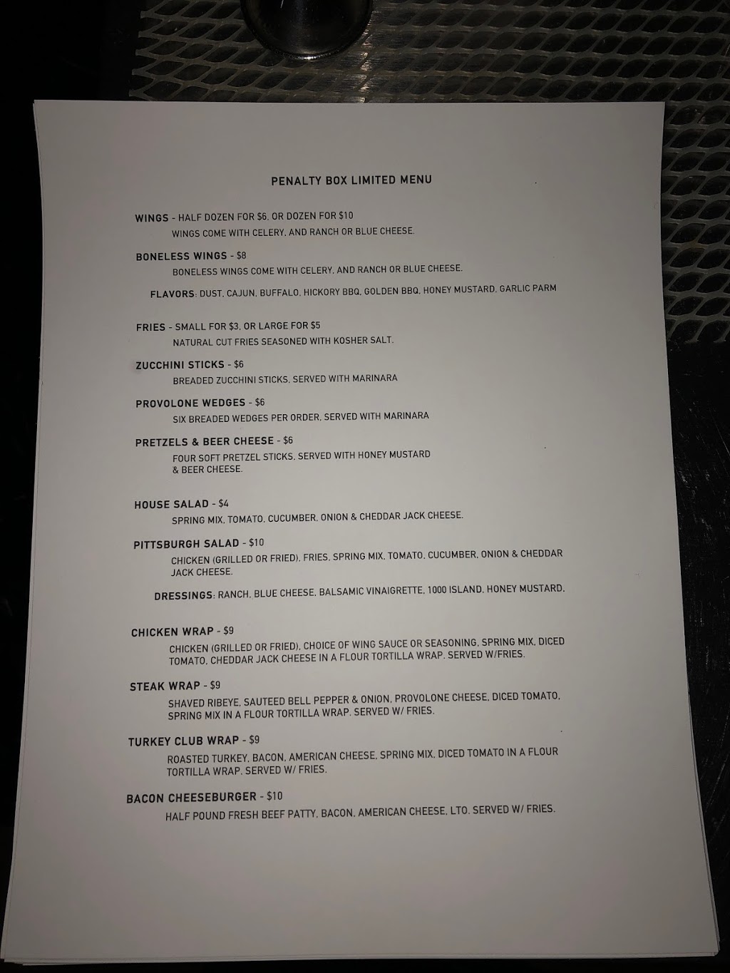 Penalty Box | 1220 Freedom Crider Rd, Freedom, PA 15042, USA | Phone: (724) 774-1214