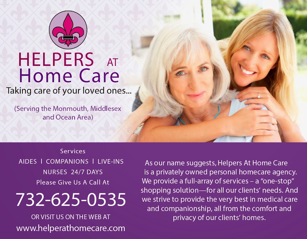 Helpers At Home Care | 15 N Main St, Marlboro, NJ 07746, USA | Phone: (732) 625-0535