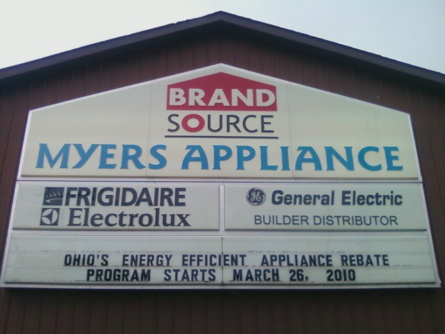 Myers Appliance, Service and Sales Inc. | 3100 OH-59, Ravenna, OH 44266, USA | Phone: (330) 296-8455