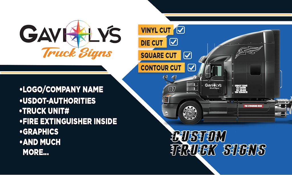 Gaviolys Truck Signs | 19009 S Laurel Park Rd SPC 362, Rancho Dominguez, CA 90220, USA | Phone: (310) 986-7277