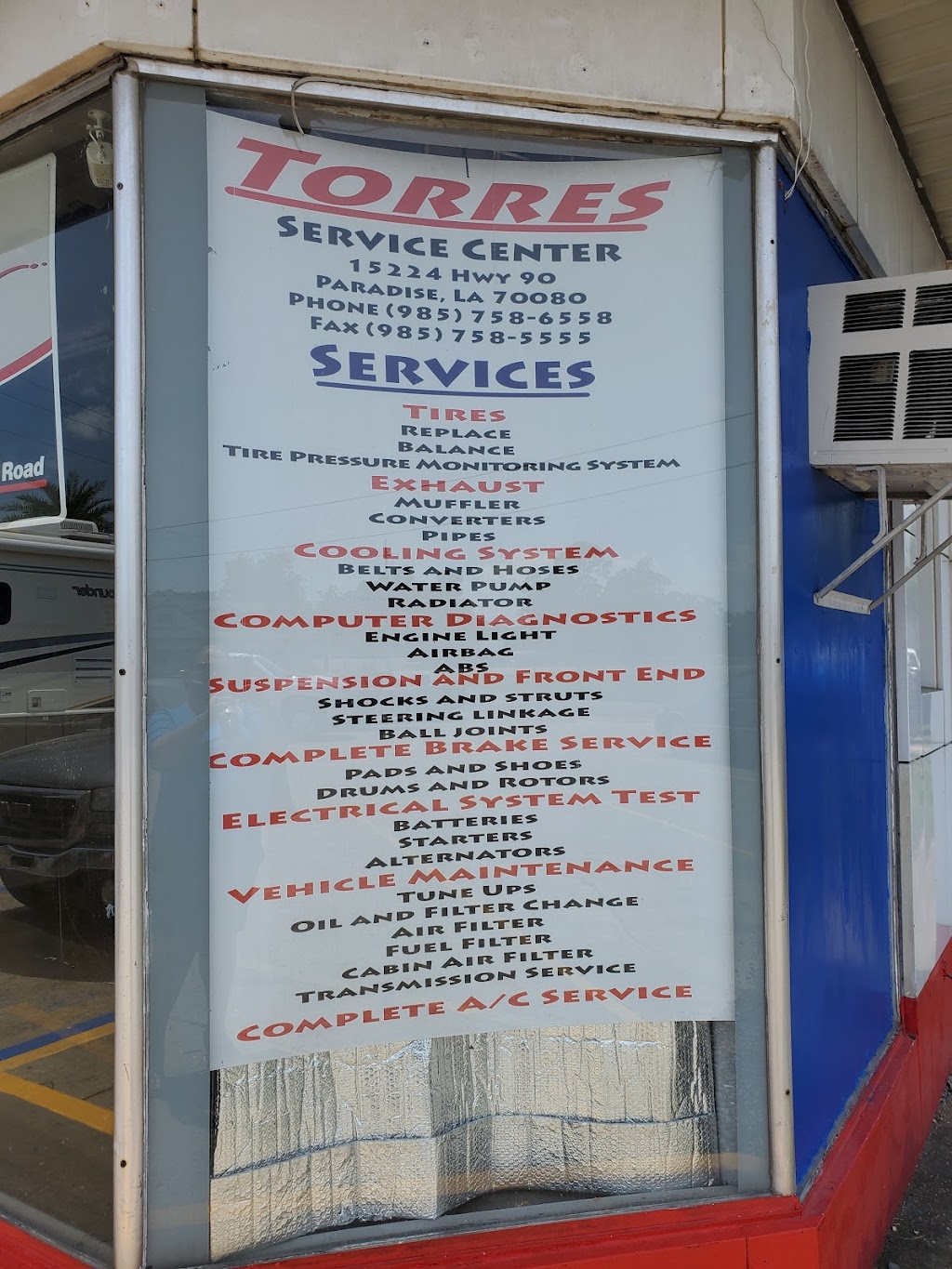 Torres Service Center | 15224 US-90, Paradis, LA 70080, USA | Phone: (985) 758-6558