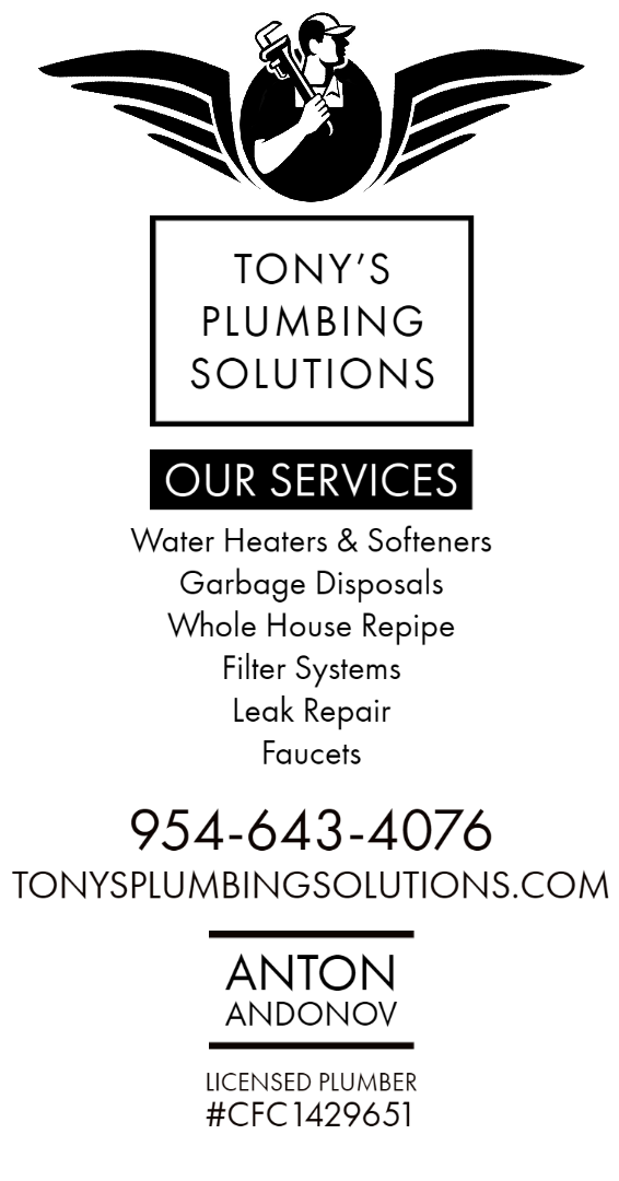 Tonys Plumbing Solutions | 11444 Weston Course Loop, Riverview, FL 33579, USA | Phone: (954) 643-4076