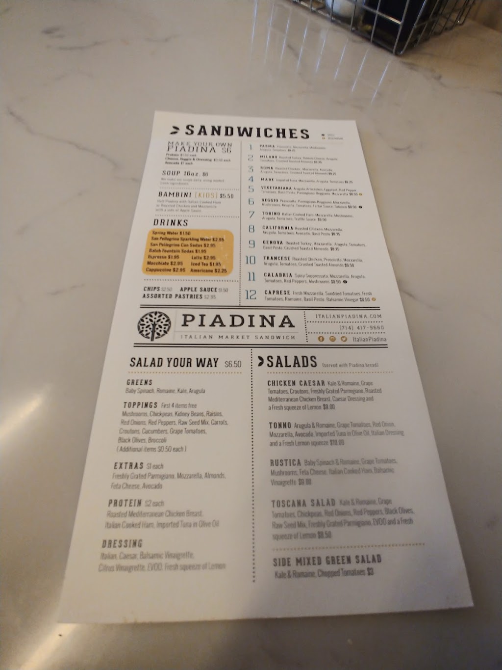 Piadina Italian Market Sandwich | 2933 El Camino Real, Tustin, CA 92782, USA | Phone: (714) 417-9660