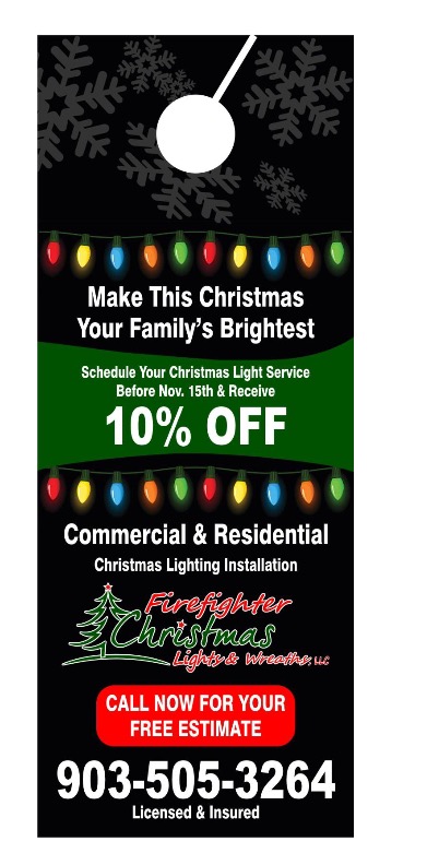 Firefighter Christmas Lights & Wreaths llc | 4601 Church St, Celina, TX 75009, USA | Phone: (903) 505-3264