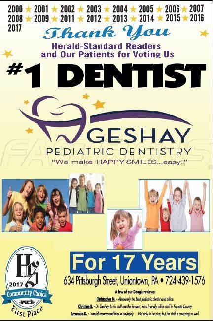 Geshay Pediatric Dentistry | 634 Pittsburgh St, Uniontown, PA 15401 | Phone: (724) 439-1576