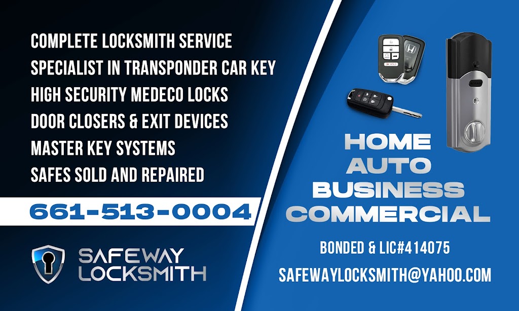 Safeway Locksmith | 27049 1/2 McBean Pkwy, Valencia, CA 91355, USA | Phone: (661) 799-0300