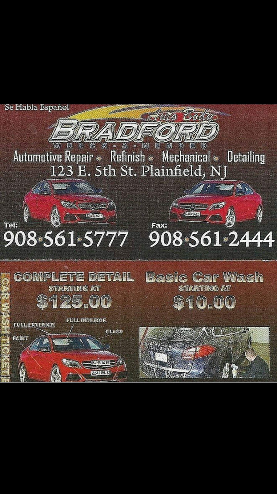 Bradford Wreck A Mended Auto Body | 1647 W Front St, Plainfield, NJ 07063, USA | Phone: (908) 400-3158