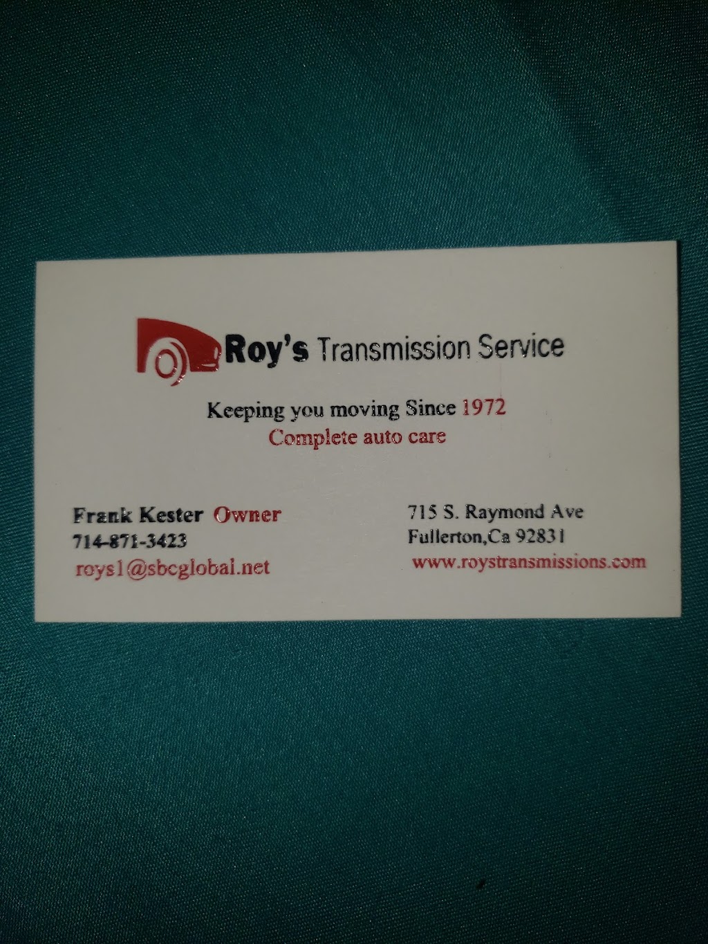 Roys Transmission Service | 715 S Raymond Ave, Fullerton, CA 92831, USA | Phone: (714) 871-3423