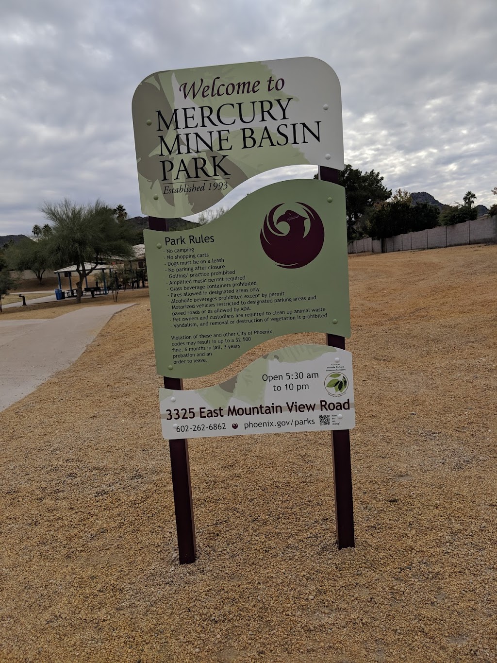 Mercury Mine Basin Park | 3325 E Mountain View Rd, Phoenix, AZ 85028, USA | Phone: (602) 262-6696
