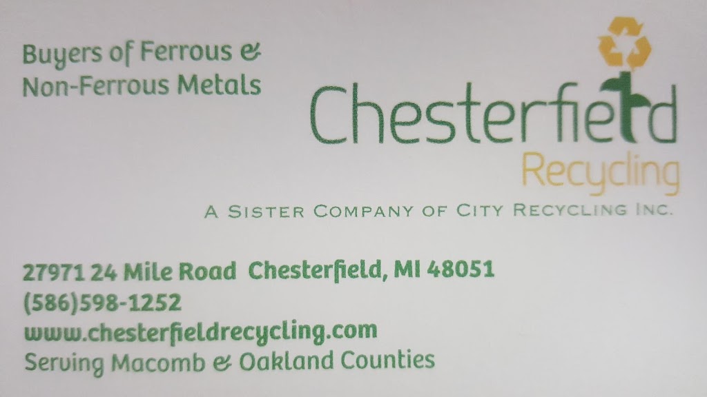 Chesterfield Recycling Inc | 27971 24 Mile Rd, New Baltimore, MI 48051, USA | Phone: (586) 598-1252