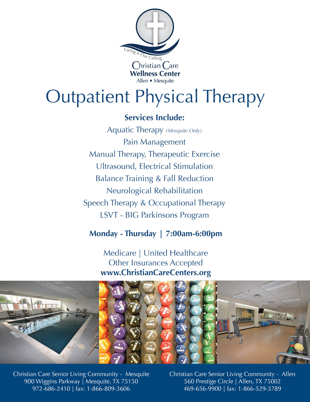 Christian Care Outpatient Therapy – Allen | 560 Prestige Cir #2000, Allen, TX 75002, USA | Phone: (469) 656-9900