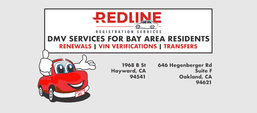 Redline Registration Services | 646 Hegenberger Rd Suite F, Oakland, CA 94621 | Phone: (510) 957-5289