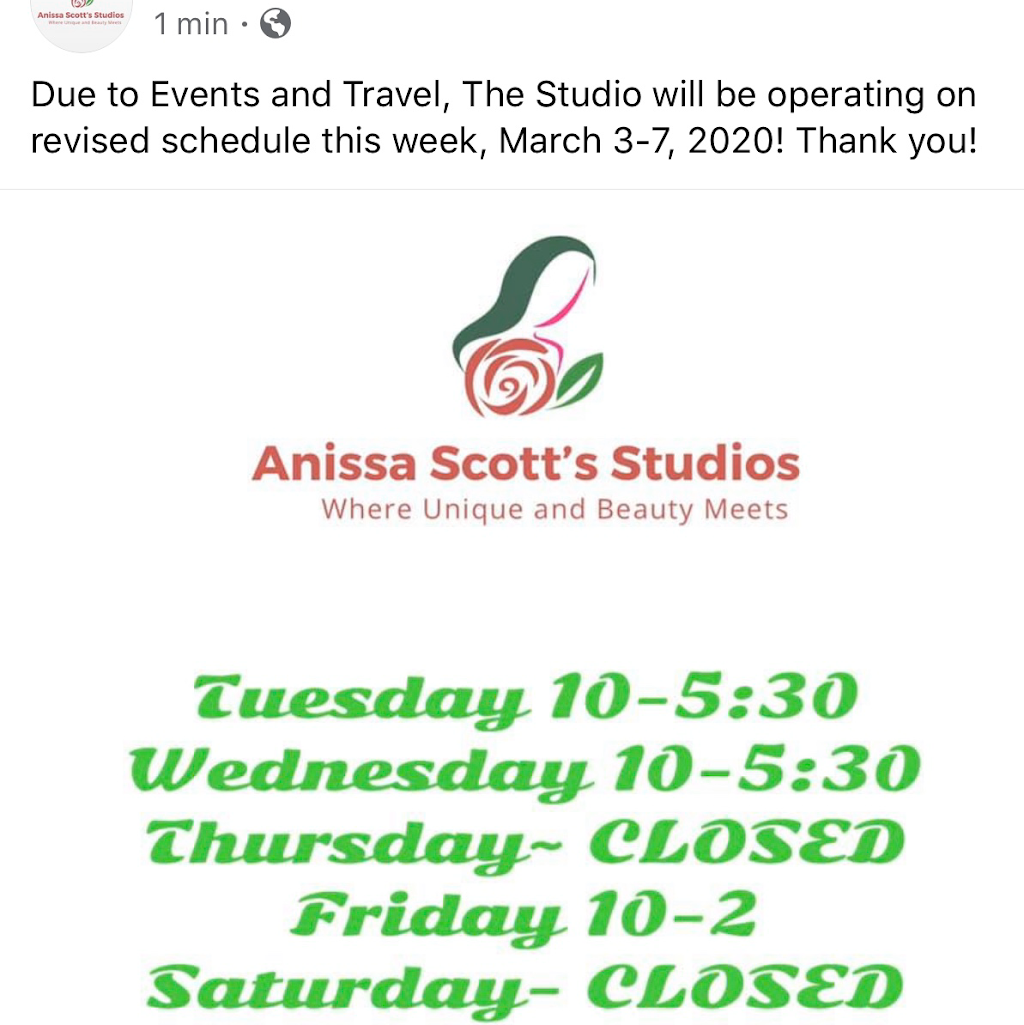 Anissa Scott’s Studios | 818 S Main St, Mocksville, NC 27028, USA | Phone: (336) 936-9290