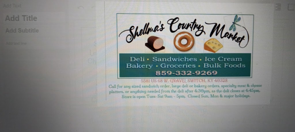 Shellmas Country Market, formerly Family Food Market LLC Amish Market | 5581 US-68, Gravel Switch, KY 40328, USA | Phone: (859) 332-9269