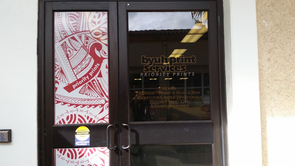 BYU–Hawaii Print Services | 55-220 Kulanui St, Laie, HI 96762, USA | Phone: (808) 675-3461