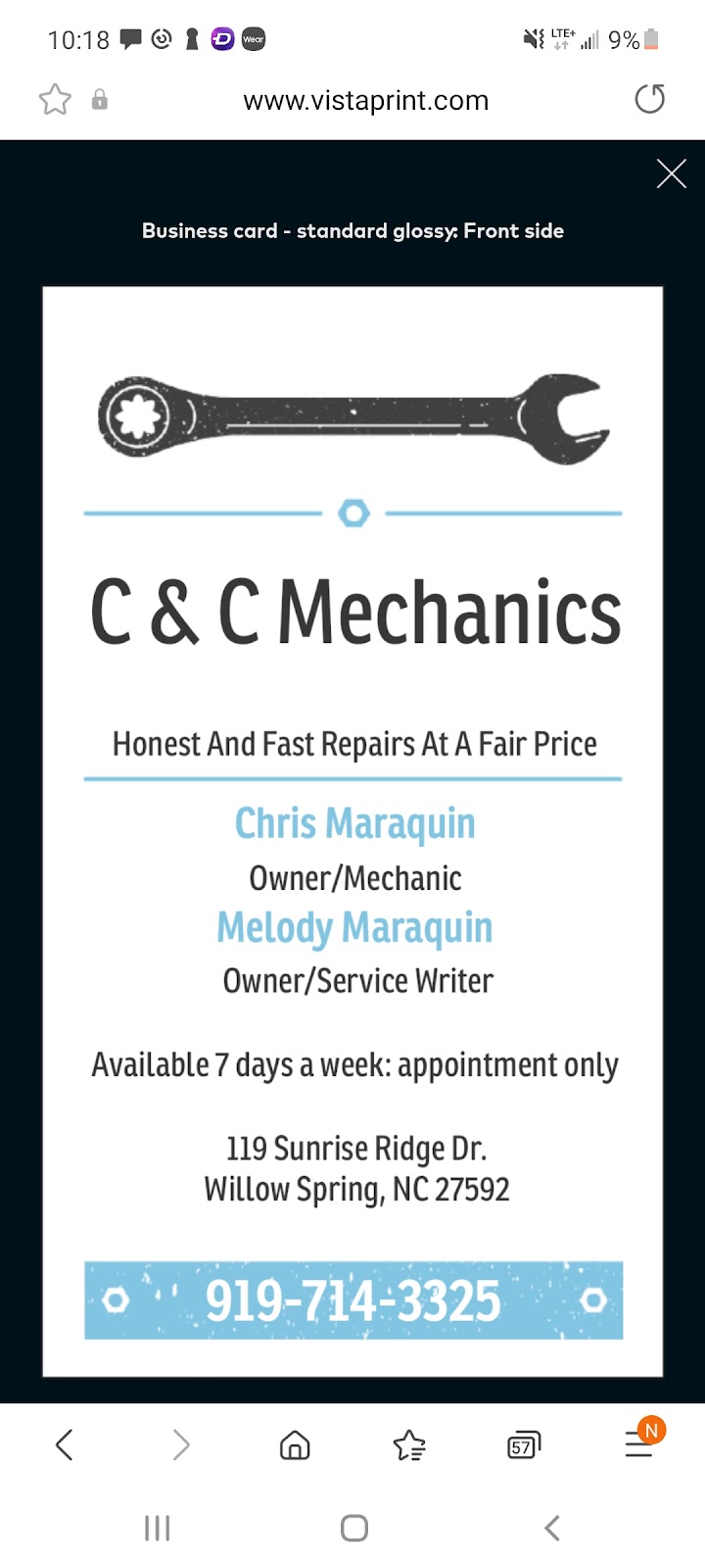 C & C Mechanics | 119 Sunrise Ridge Dr, Willow Spring, NC 27592 | Phone: (919) 714-3325