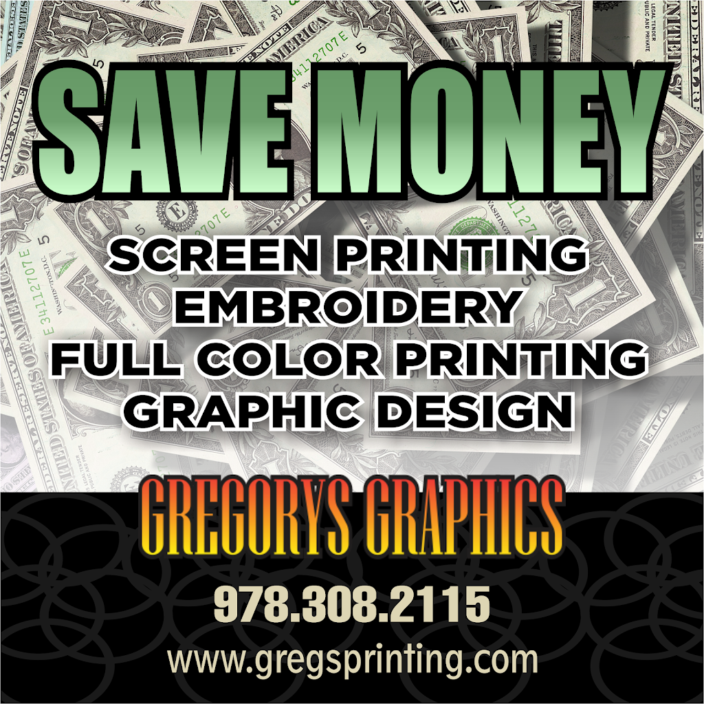 Gregs Graphics Screen Printing, Embroidery, Signs & Printing | 180 Central St, Saugus, MA 01906, USA | Phone: (978) 308-2115