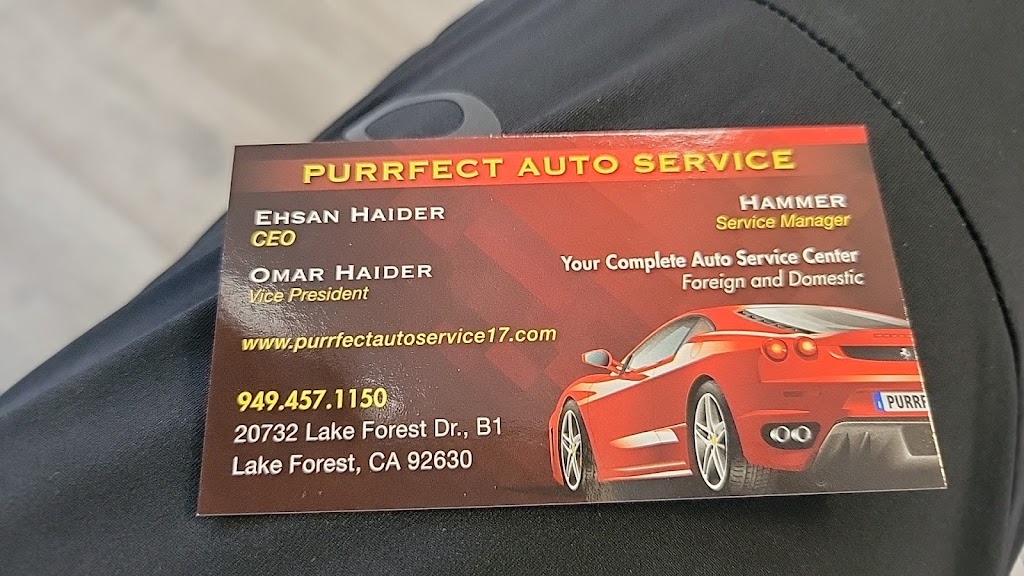 Purrfect Auto Service | 20732 Lake Forest Dr, Suite: B1, Lake Forest, CA 92630, USA | Phone: (949) 457-1150