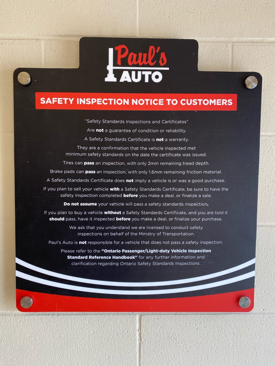 Pauls Auto Service | 4353 Jordan Rd, Jordan Station, ON L0R 1S0, Canada | Phone: (905) 562-5447