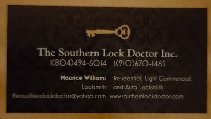 The Southern Lock Doctor Inc | 65 Gill Ln, Mineral, VA 23117, USA | Phone: (804) 494-6014