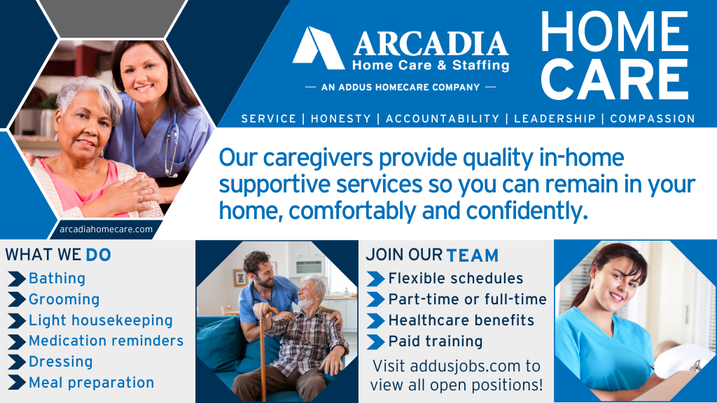 Arcadia Home Care & Staffing | 4244 University Blvd S Ste 3, Jacksonville, FL 32216, USA | Phone: (904) 731-1183