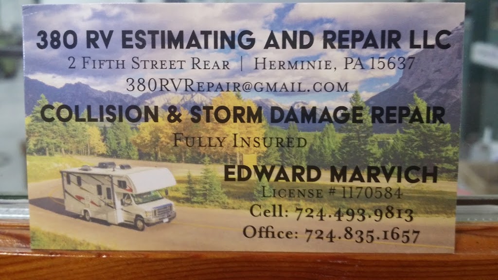 380 RV Estimating and Repair LLC | 2 5th St Rear, Herminie, PA 15637, USA | Phone: (724) 493-9813