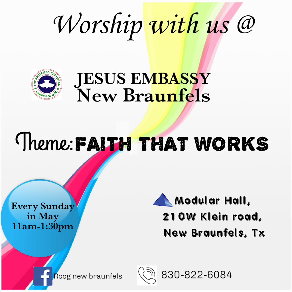 Rccg New Braunfels Texas | Modular Hall NBCNZ, 210 W Klein Rd, New Braunfels, TX 78130, USA | Phone: (830) 822-6084