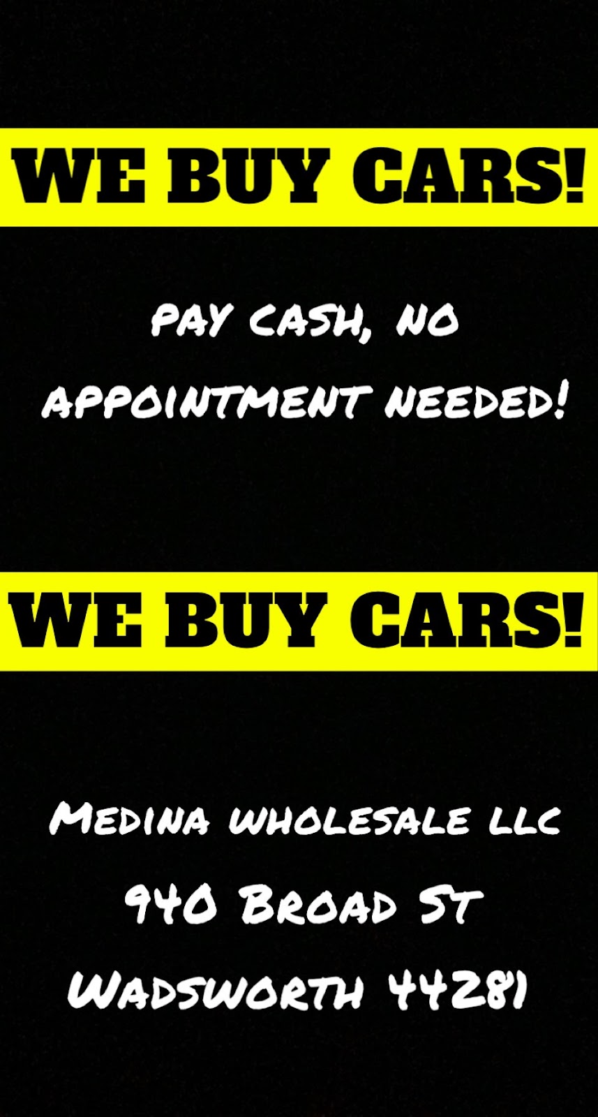 Medina Wholesale LLC | 940 Broad, Wadsworth, OH 44281, USA | Phone: (330) 302-6061