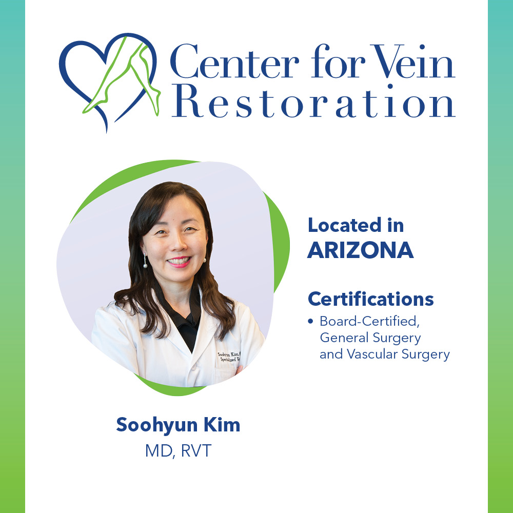 Center for Vein Restoration | Phoenix, AZ | Dr. Soohyun Kim | 9515 W Camelback Rd Suite 108, Phoenix, AZ 85037, USA | Phone: (855) 565-8346