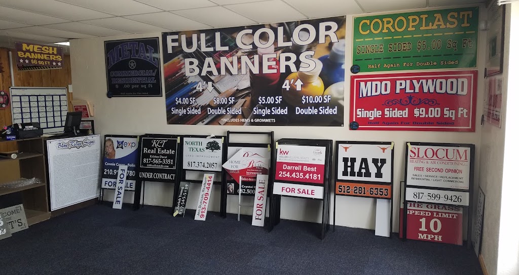 Blue Ridge Signs | 3849 Fort Worth Hwy, Weatherford, TX 76087, USA | Phone: (817) 596-7711