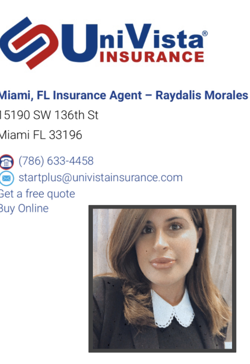 Univista Insurance | 15190 SW 136th St UNIT 30, Miami, FL 33196, USA | Phone: (786) 633-4458