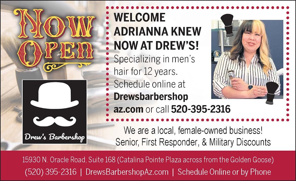 Drews Barbershop | 15930 N Oracle Rd Suite 168, Catalina, AZ 85739, USA | Phone: (520) 395-2316