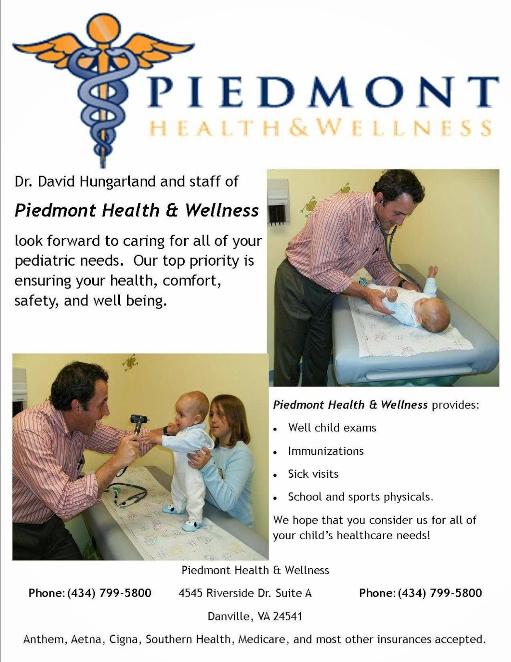 Piedmont Health & Wellness | 4545 Riverside Dr STE A, Danville, VA 24541, USA | Phone: (434) 799-5800