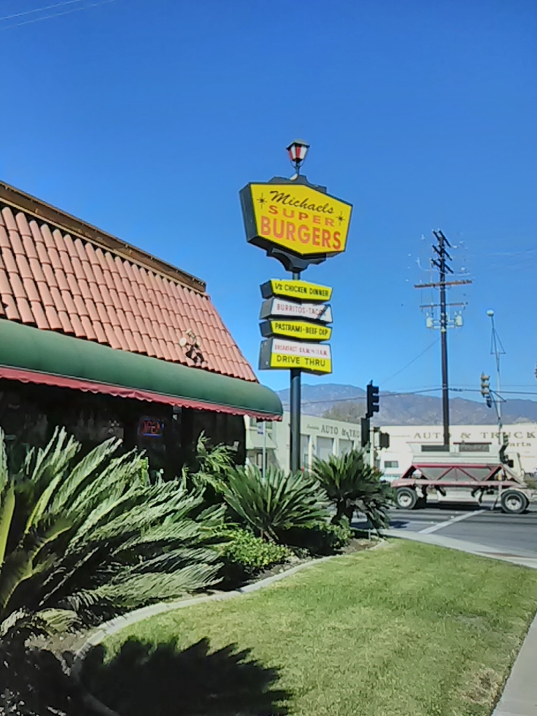Michaels Super Burgers Irwindale | 16350 Arrow Hwy, Irwindale, CA 91706, USA | Phone: (626) 960-5319
