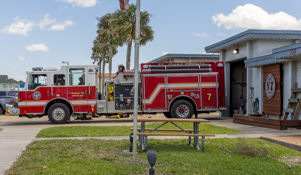 St. Johns County Fire-Rescue Station #7 | 370 A1A Beach Blvd, St. Augustine, FL 32080, USA | Phone: (904) 209-1700