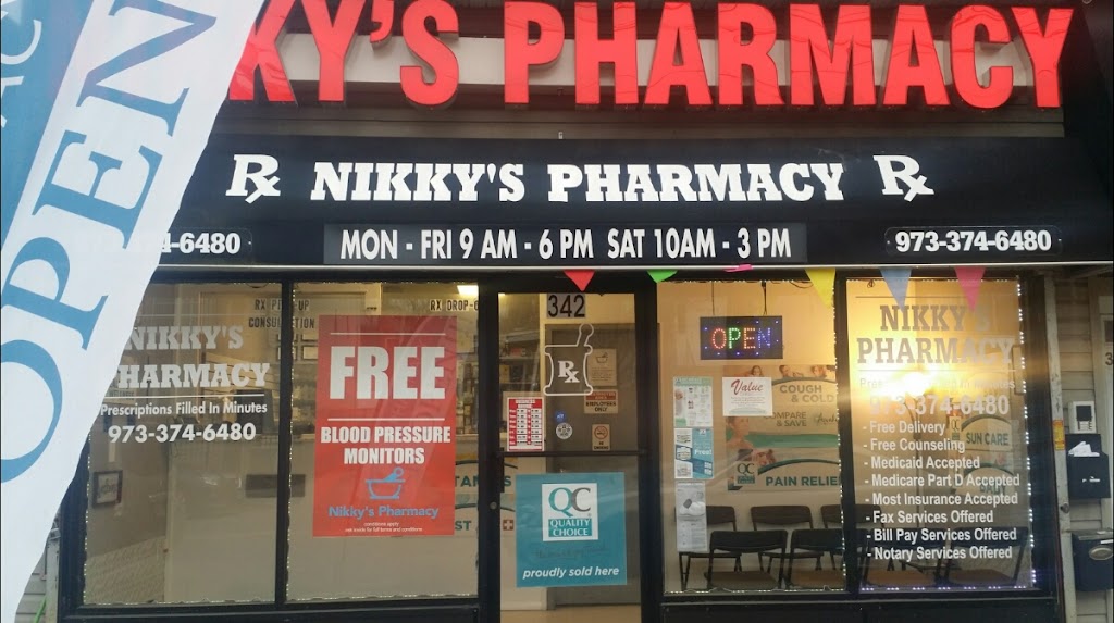 Nikkys Pharmacy | 342 Hawthorne Ave, Newark, NJ 07112 | Phone: (973) 374-6480