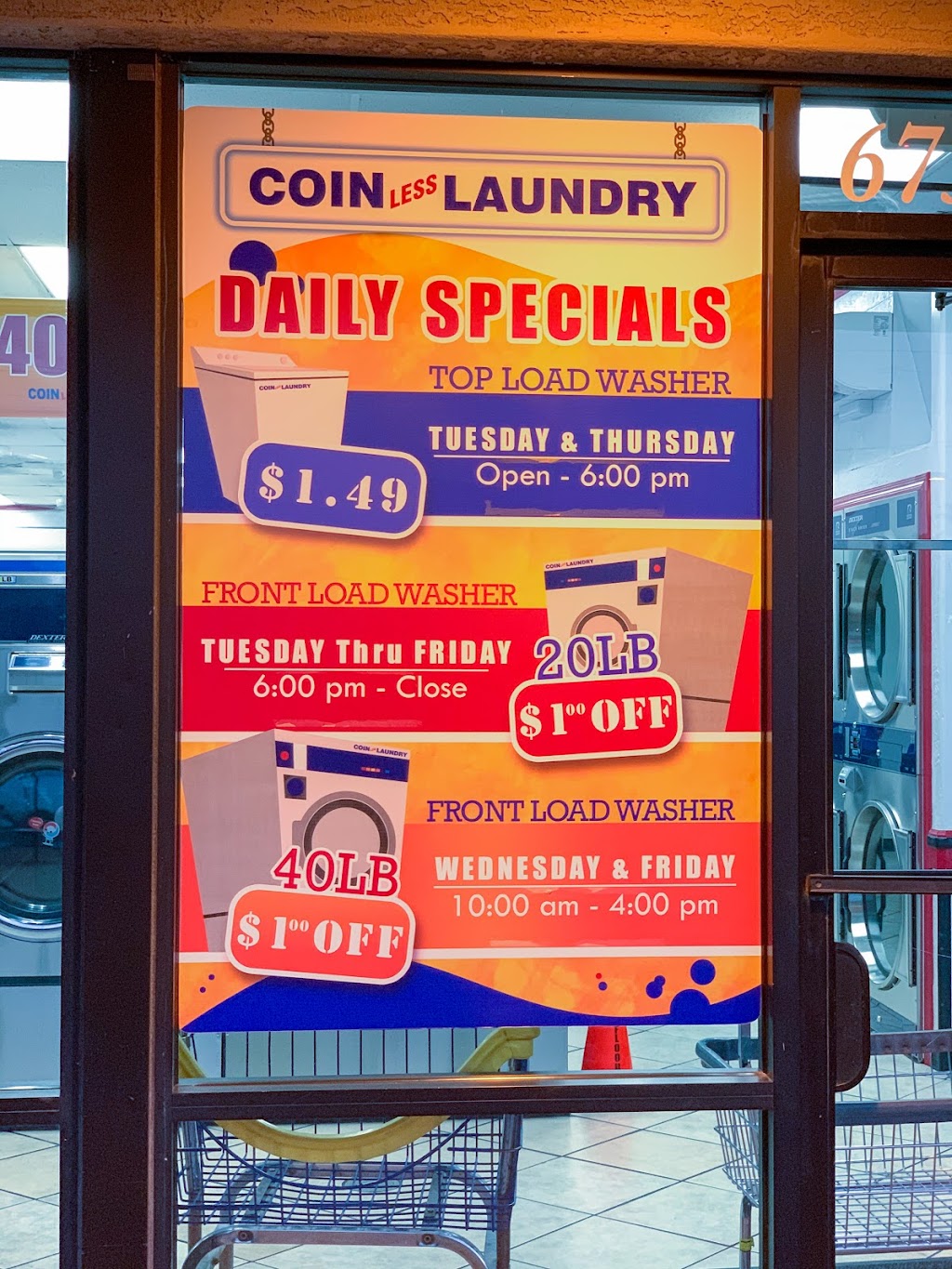 COIN Less LAUNDRY | 6750 W Olive Ave, Peoria, AZ 85345, USA | Phone: (866) 310-1313