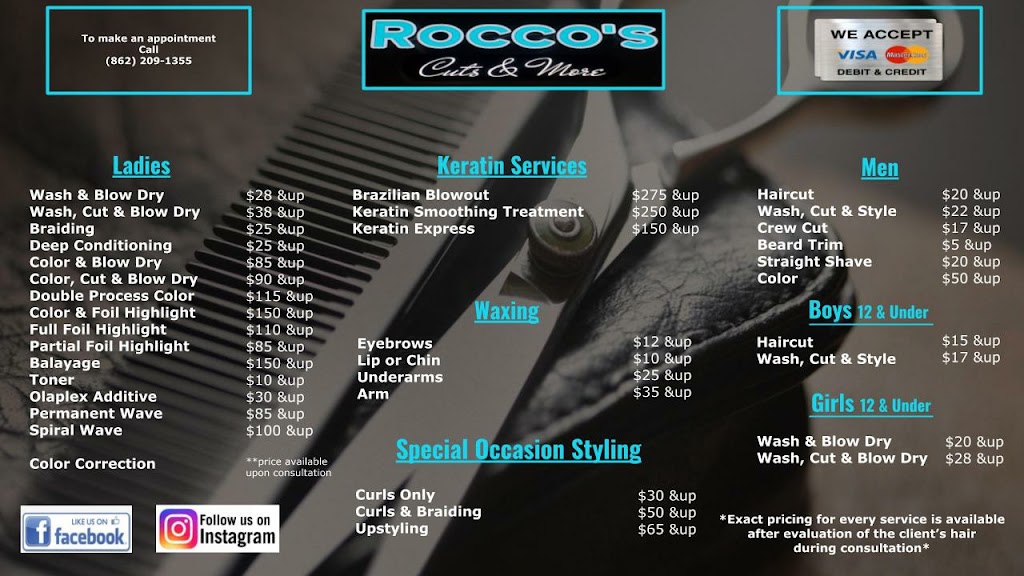 Roccos Cuts & More | 321 Mt Hope Ave, Rockaway, NJ 07866, USA | Phone: (862) 209-1355