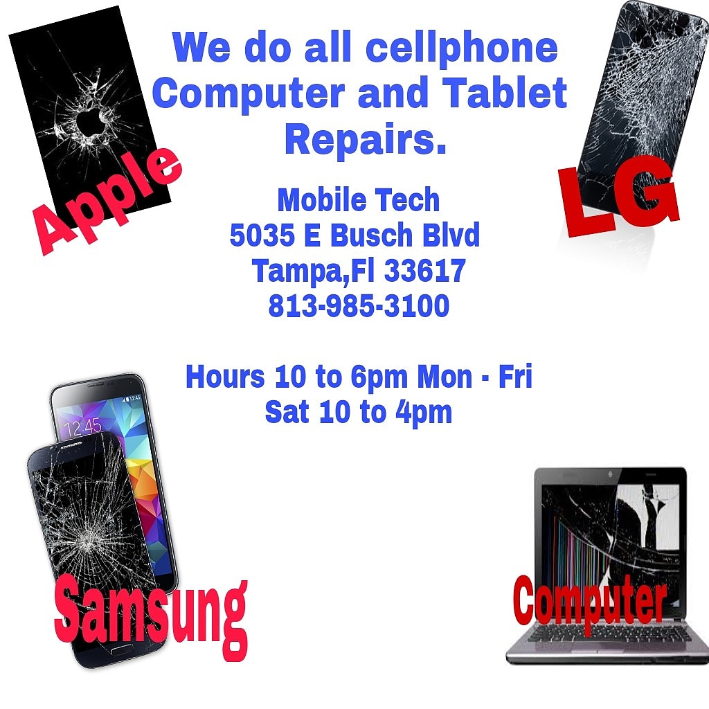 Mobile Tech LLC | 5035 E Busch Blvd Unit #5, Tampa, FL 33617, USA | Phone: (813) 985-3100