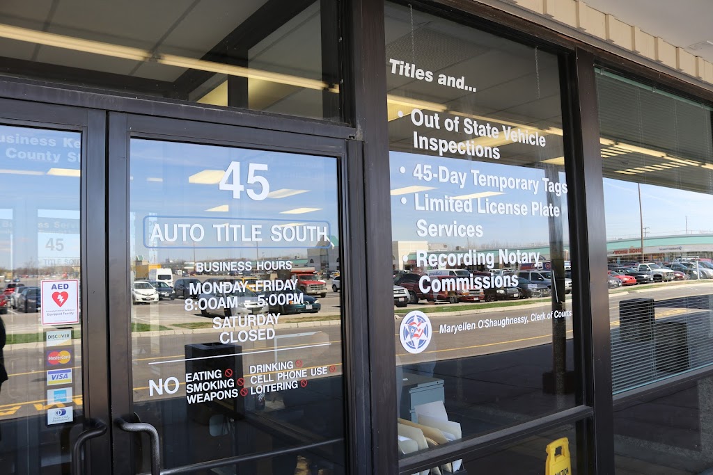 Auto Title South - Franklin County Clerk of Courts | 45 Great Southern Blvd, Columbus, OH 43207, USA | Phone: (614) 525-3090