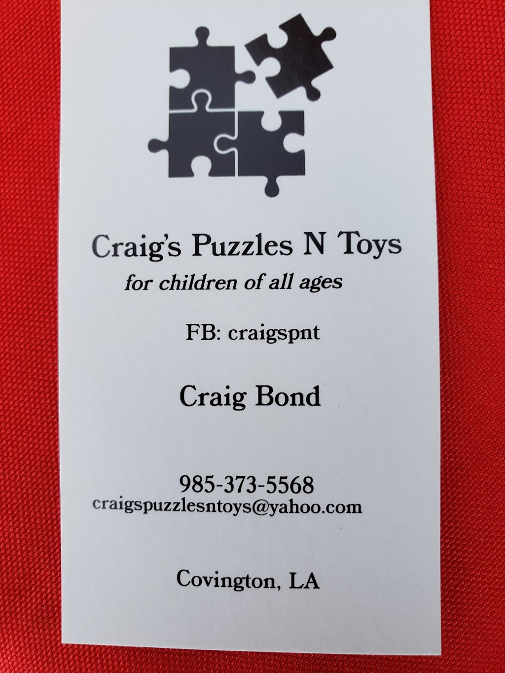 Craigs Puzzles & Toys | 634 Woodburne Loop, Covington, LA 70433, USA | Phone: (985) 373-5568