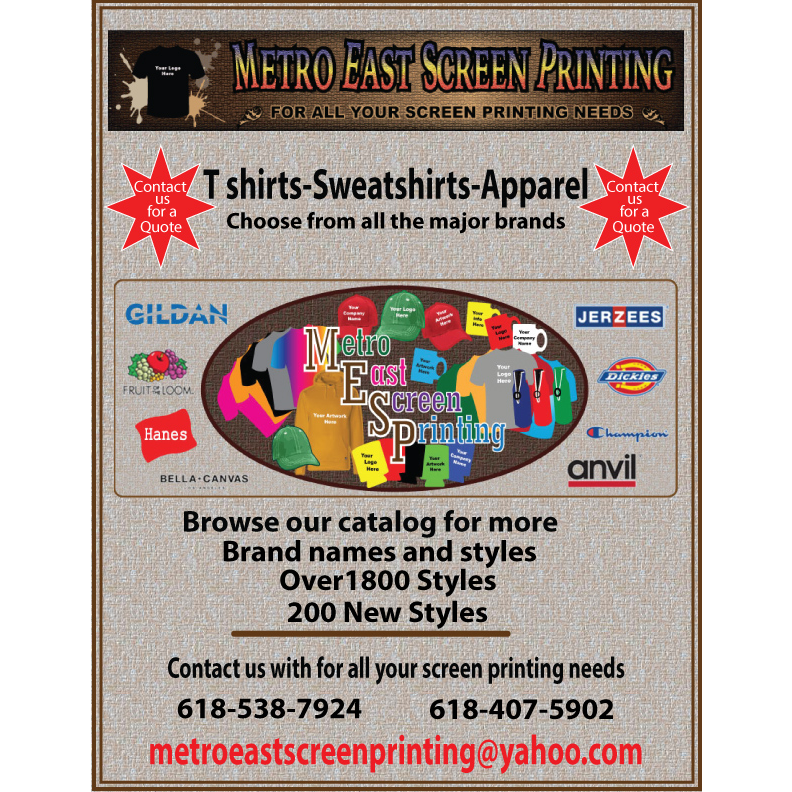 Metro East Screen Printing | 2205 Co Rd 4371, Decatur, TX 76234, USA | Phone: (618) 407-5902