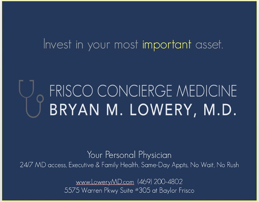 Frisco Concierge Medicine | 5575 Warren Pkwy #305, Frisco, TX 75034, USA | Phone: (469) 200-4802