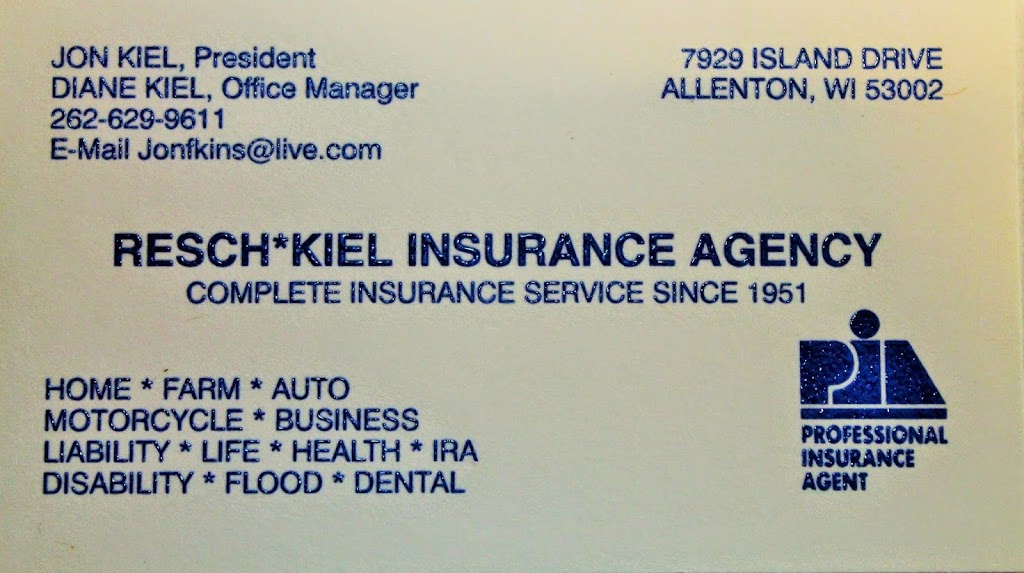Resch & Kiel Insurance Agency | 7929 Island Dr, Allenton, WI 53002, USA | Phone: (262) 629-9914
