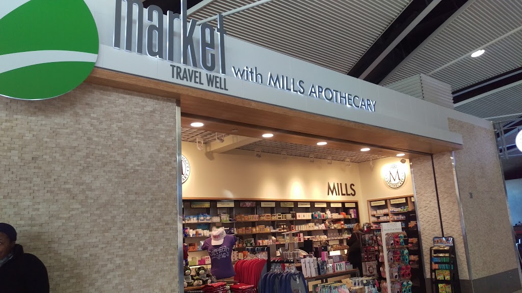 Z Market with Mills Apothecary | Between Gates B2 and B4, McNamara Terminal, Worldgateway Pl, Detroit, MI 48242, USA | Phone: (734) 941-4232