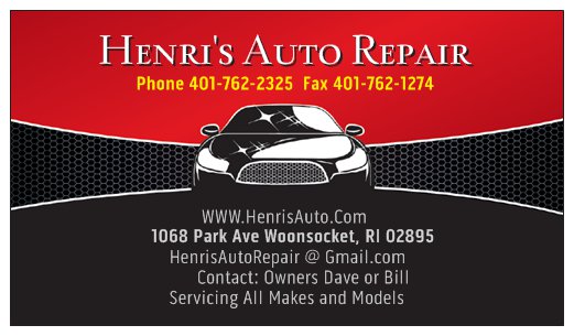 Henris Auto Repair | 1068 Park Ave, Woonsocket, RI 02895, USA | Phone: (401) 762-2325