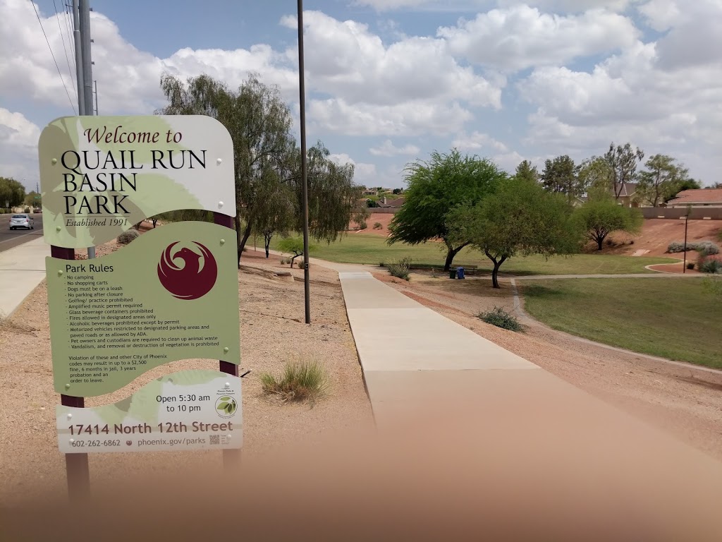 Quail Run Basin Park | 18434 N 12th St, Phoenix, AZ 85022, USA | Phone: (602) 262-6696