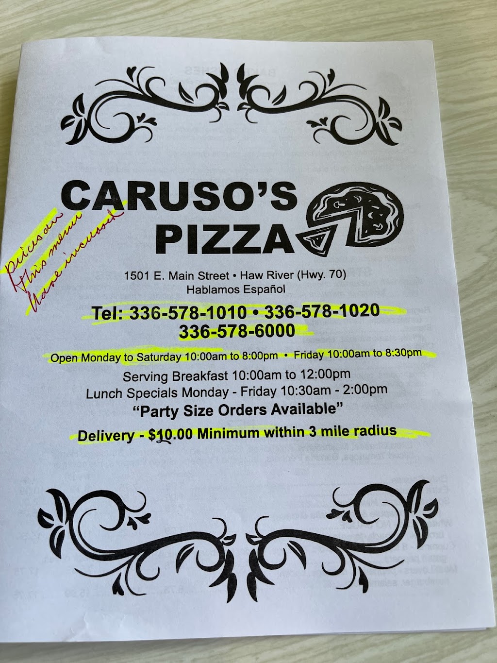 Carusos | 1501 E Main St, Mebane, NC 27302, USA | Phone: (336) 578-1010