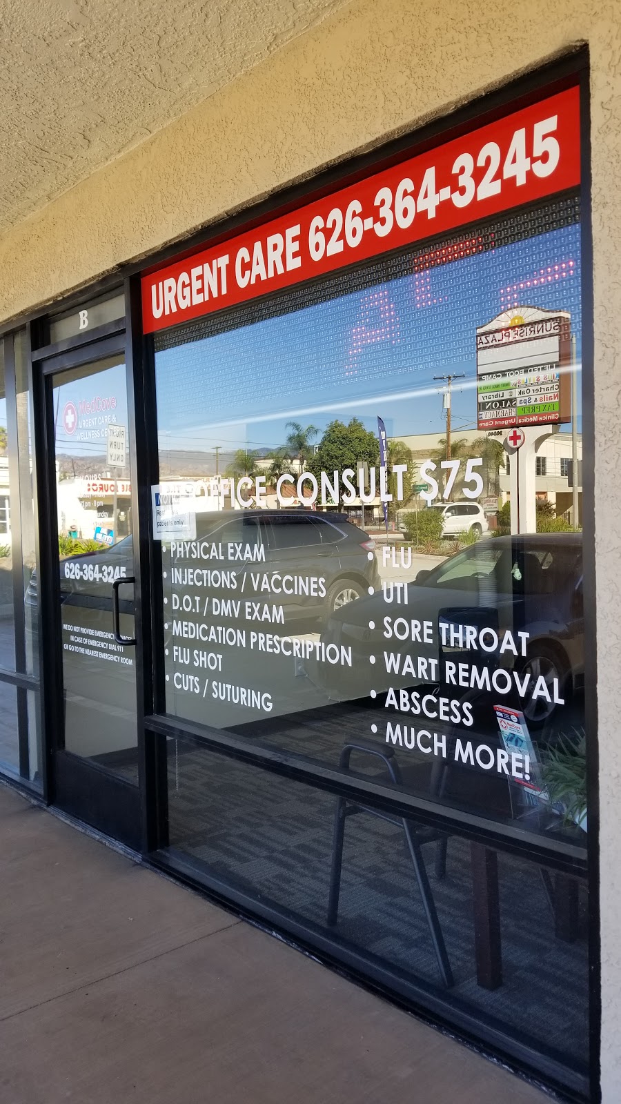 MedCove Urgent Care | 20540 E Arrow Hwy B, Covina, CA 91724, USA | Phone: (626) 364-3245